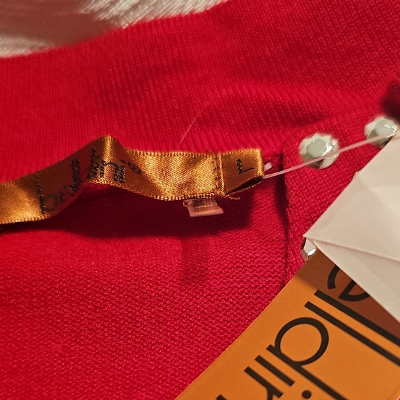 Belldini Red Tunic Sweater with Stud Accents Womans Large - Picture 3 of 10